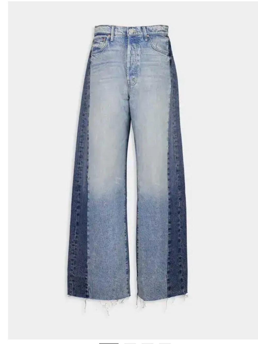 Mother The Pipe Dream Button Sneak Fray Jeans